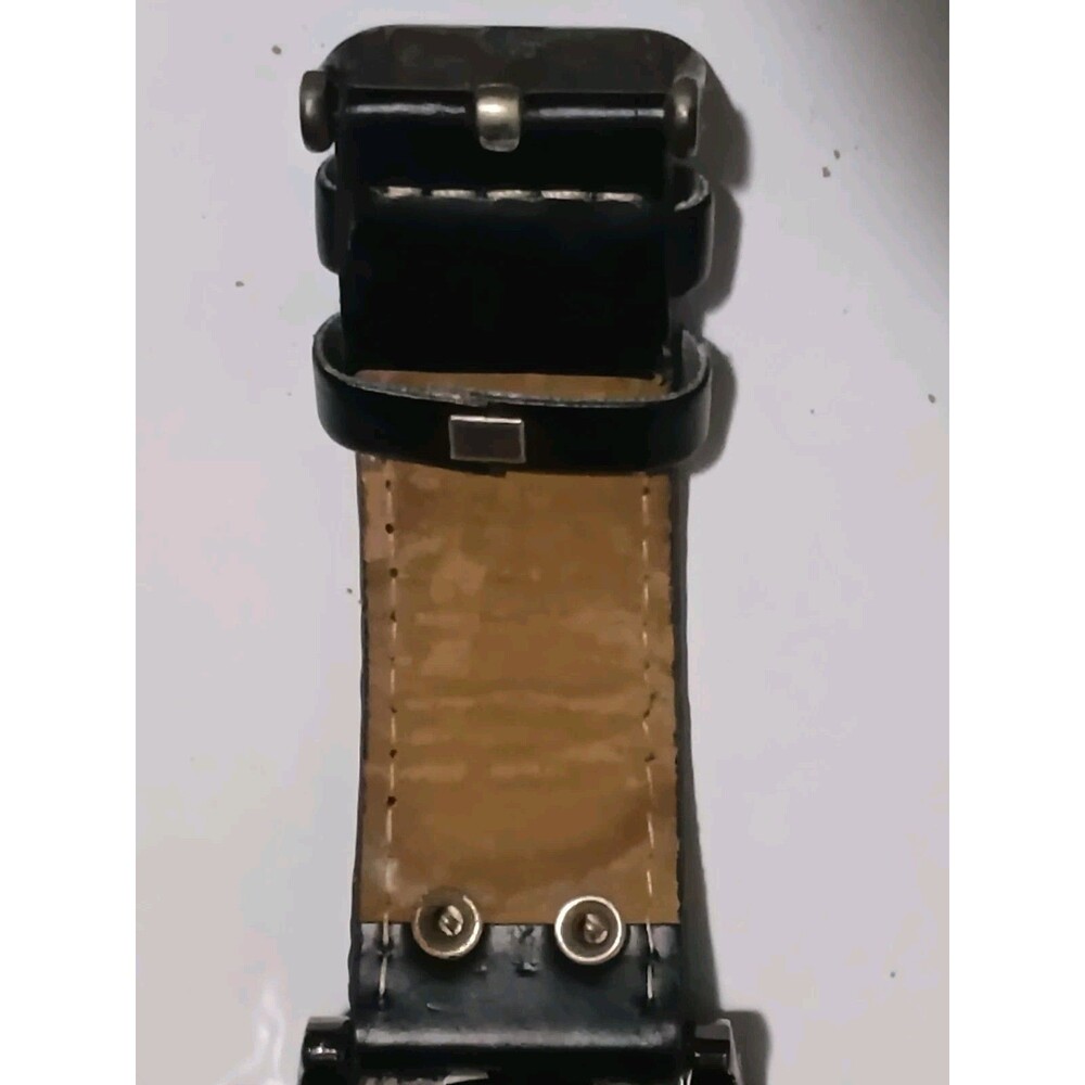 OULM Watch 9591 Dual Time Dials Military Quartz Black Face Needs Repairs/Battery - Picture 8 of 8